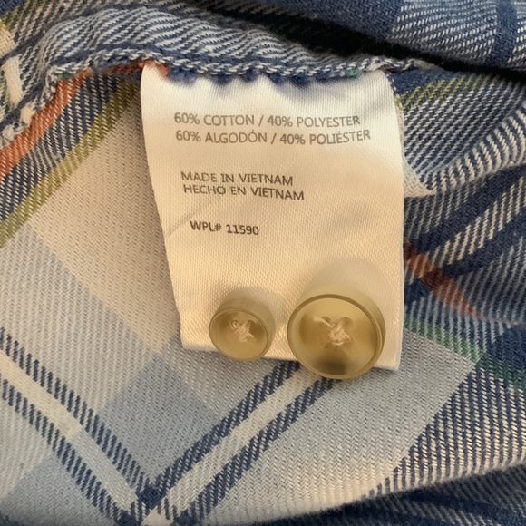 Blue Plaid Button-Down - Picture 5 of 5